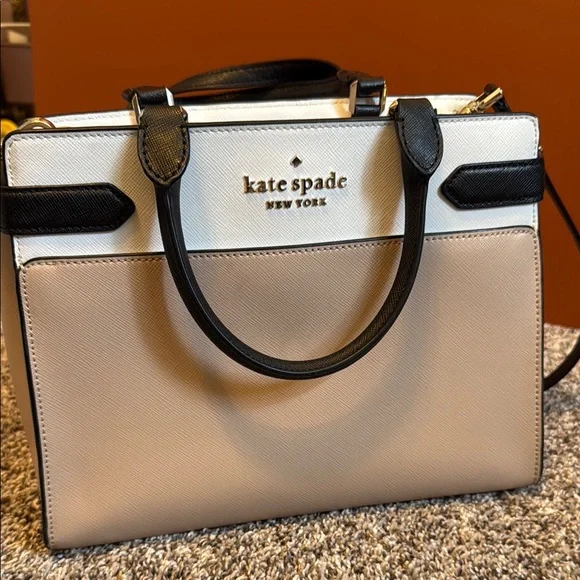 kate spade | Bags | Kate Spade Black And Cream Satchel With  display picture 1